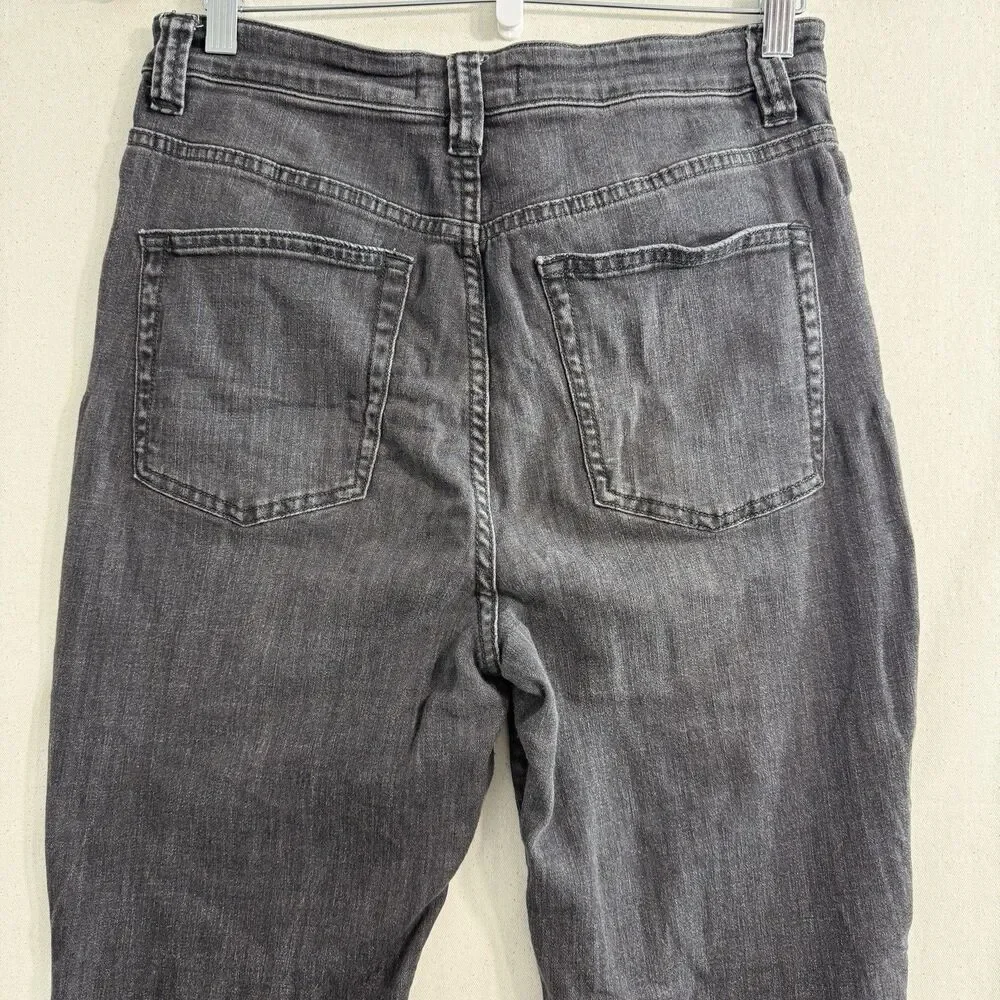 Free People Irreplaceable Flare Jean Raw Frayed Hem Black Women 31 *Read Details